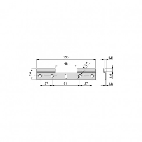 Plaque de support pour le kit de suspension d'armoire.