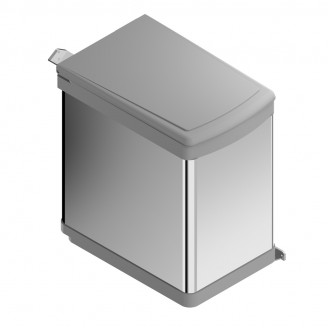 Afvalbak inbouw 21 liter RVS