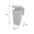 Waste bin recessed 24 liters anthracite