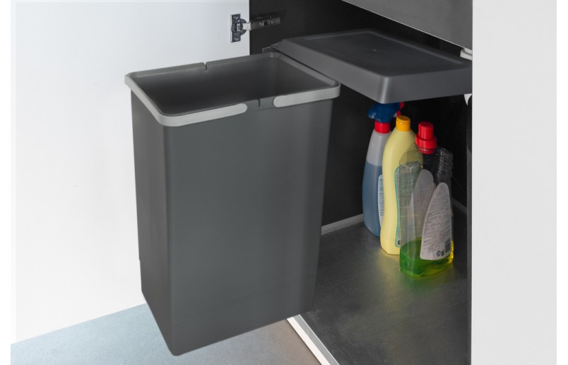Waste bin recessed 24 liters anthracite