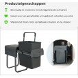 Uittrekbare inbouw afvalbak 20 liter