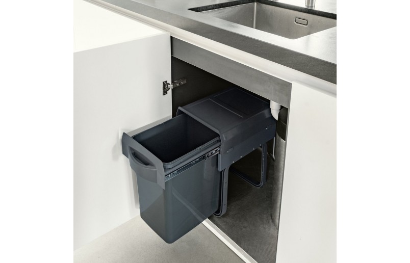 Uittrekbare inbouw afvalbak 20 liter