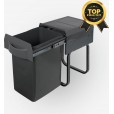 Uittrekbare inbouw afvalbak 20 liter
