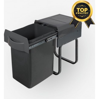 Uittrekbare inbouw afvalbak 20 liter
