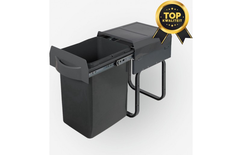 Uittrekbare inbouw afvalbak 20 liter