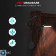 LED Bed reading lights with dimming function and dual USB port (2 pcs)
