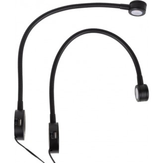 Led Bedlampjes met flexibele arm, dimfunctie, USB én USB-C (2 stuks) 