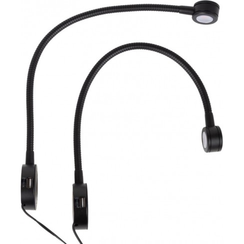 Led Bedlampjes met flexibele arm, dimfunctie, USB én USB-C (2 stuks) 