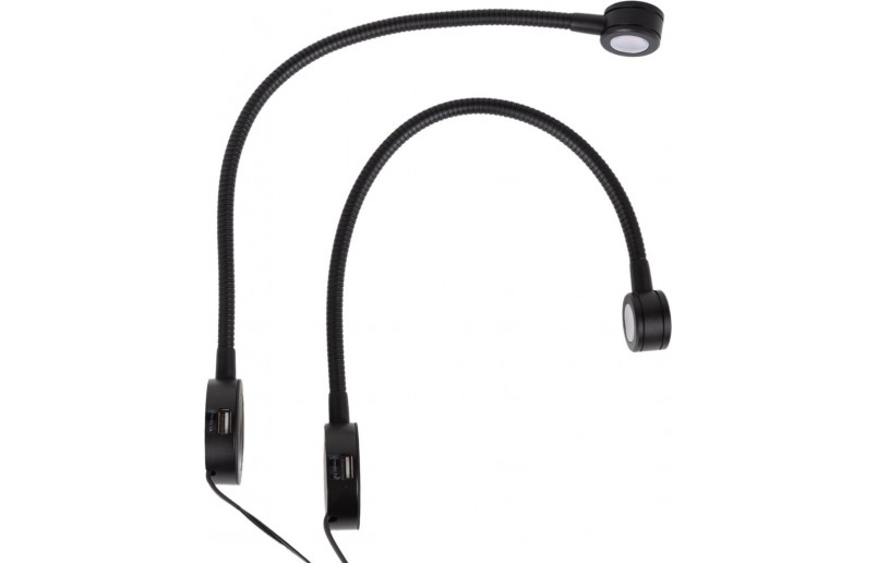 Led Bedlampjes met flexibele arm, dimfunctie, USB én USB-C (2 stuks) Led Bedlampjes met flexibele arm, dimfunctie, USB én USB-C (2 stuks)