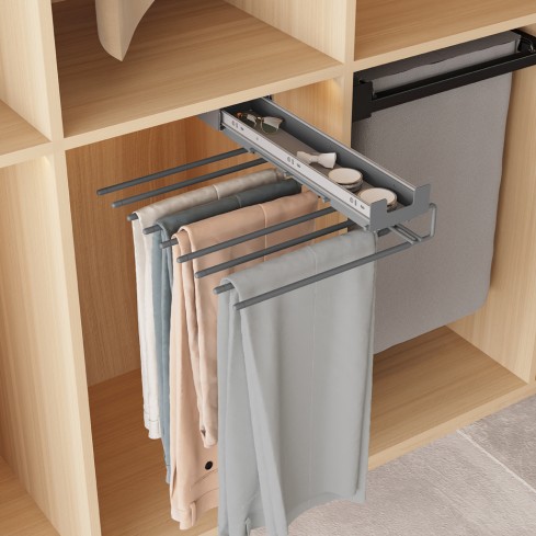 Porte-pantalons coulissant Excellent pour 9 pantalons 