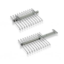 Pull-out trouser rack chrome for 11 pants