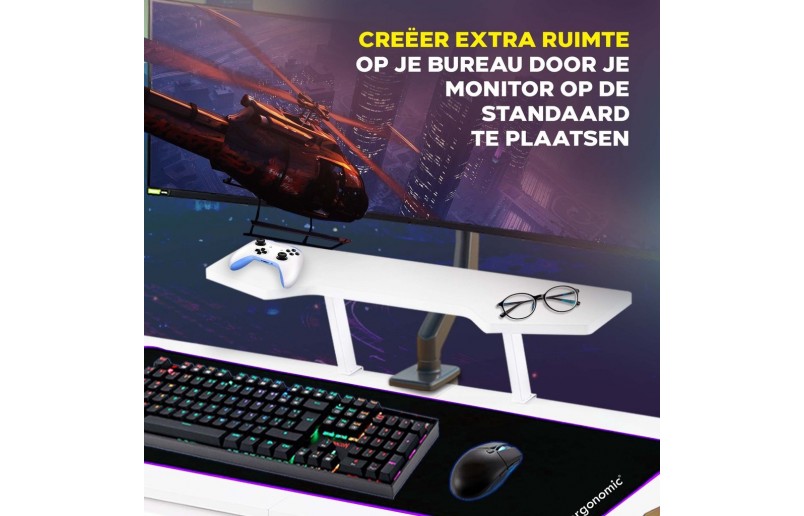 Gaming bureau Morpheus Subzero 160cm wit