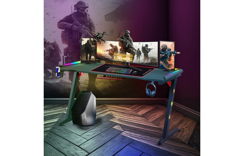 Gaming desk Hard2Kill with lighting