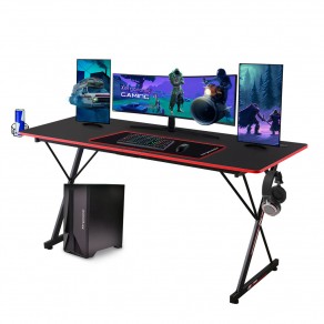 Gaming bureau Aion Cyborg recht model 160 cm zwart