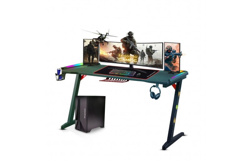 Gaming desk Hard2Kill with lighting