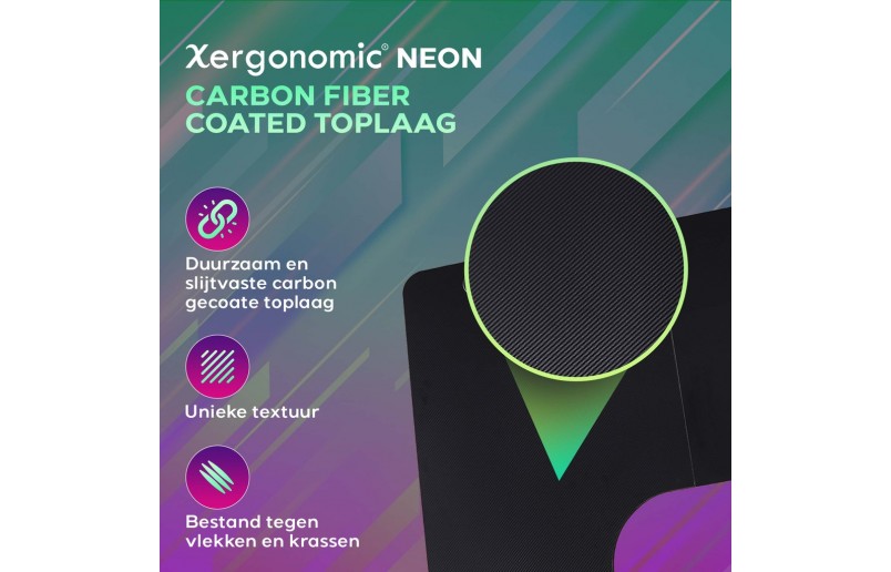 Gaminig desk Neon straight model with corner extension black