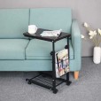 Table d'ordinateur portable noire - table d'appoint réglable et mobile