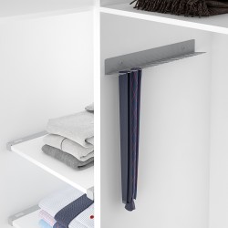 Porte-cravate / porte-ceinture / porte-sac à main argenté 