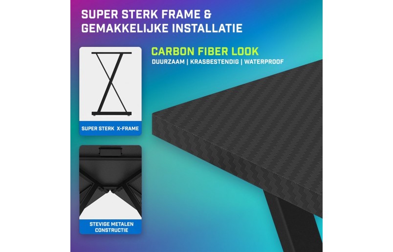 Gaming corner desk Infinity with led lighting