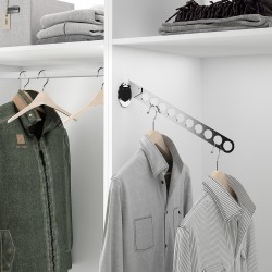 Garderobehouder chroom verstelbaar met 6 gaten