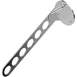 Garderobehouder chroom verstelbaar met 6 gaten