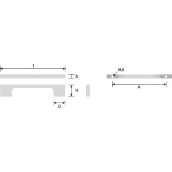 Poignée Oeloe blanc mat 243 mm