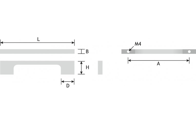 Poignée Oeloe blanc mat 243 mm