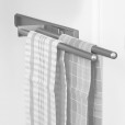 Towel holder extendable aluminum 440 mm with 2 arms