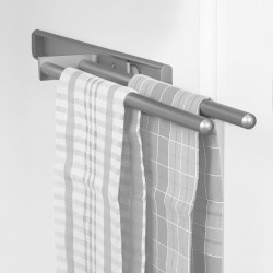 Towel holder extendable aluminum 440 mm with 2 arms