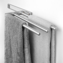 Handdoekhouder uittrekbaar aluminium 440 mm met 3 armen Handdoekhouder uittrekbaar aluminium 440 mm met 3 armen