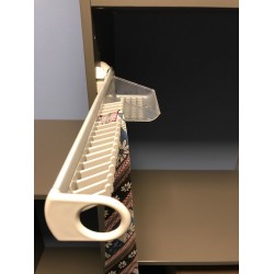 Tie holder with storage tray silver