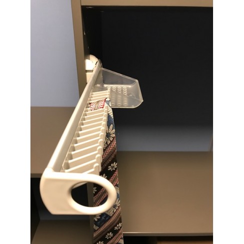 Dassenhouder met opbergbakje zilver