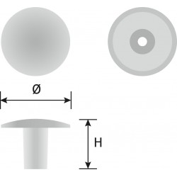 Bouton de meuble Winde noir mat 30 mm
