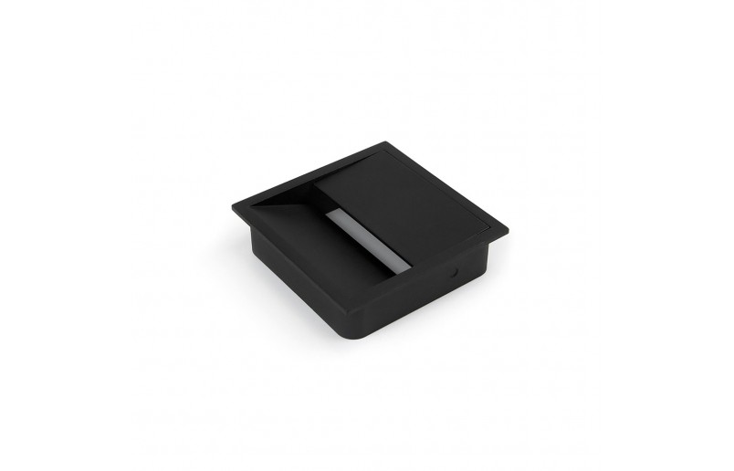 Cable grommet square black plastic