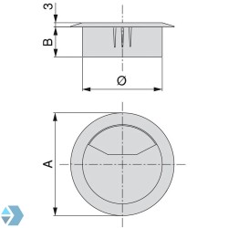 Cable entry white| black | silver 60mm
