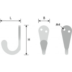 Towel hook - coat rack Addax, rust brown iron