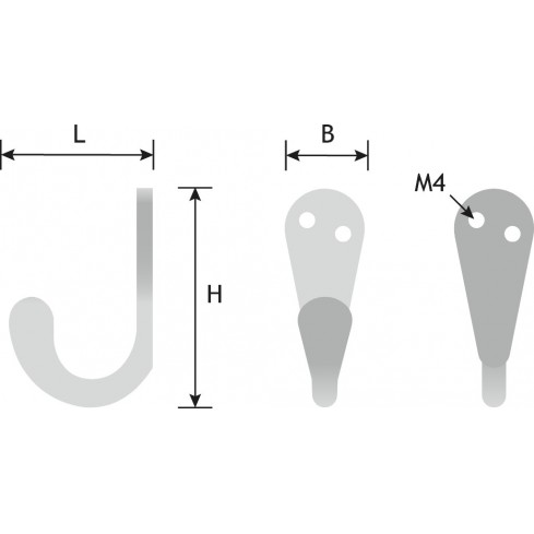 Handdoekhaakje - kapstokje Addax, roestbruin ijzer