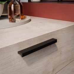 Handle Bremen black aluminum 160 mm