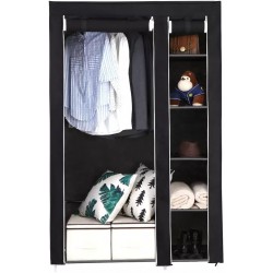 Armoire pliable/fermable noire XL