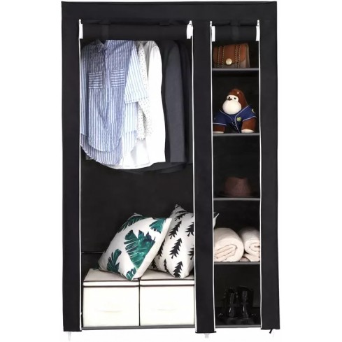 Armoire pliable/fermable noire XL