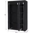 Armoire pliable/fermable noire XL