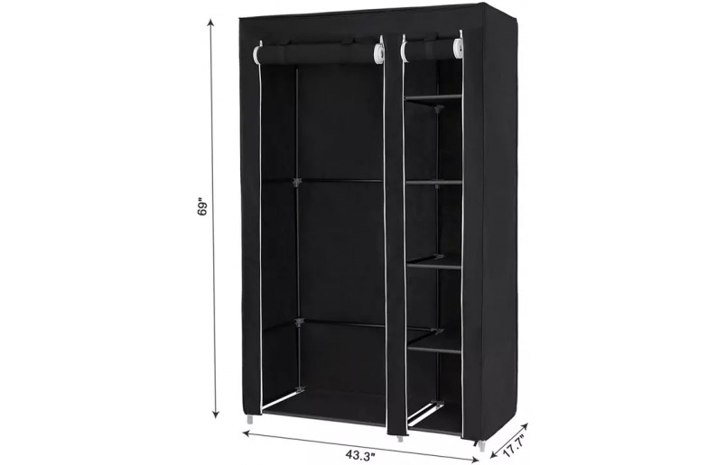 Armoire pliable/fermable noire XL