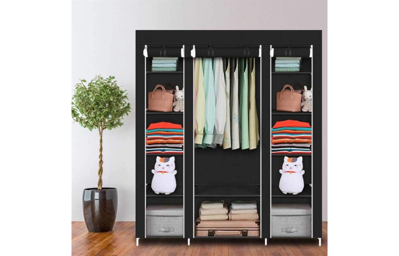 Penderie pliable/fermable noire XXL