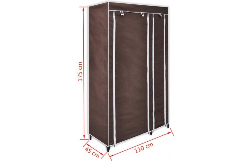 Penderie pliable/fermable marron XL