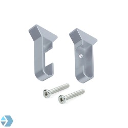 Cabinet rod holder (side wall or under shelf) left + right