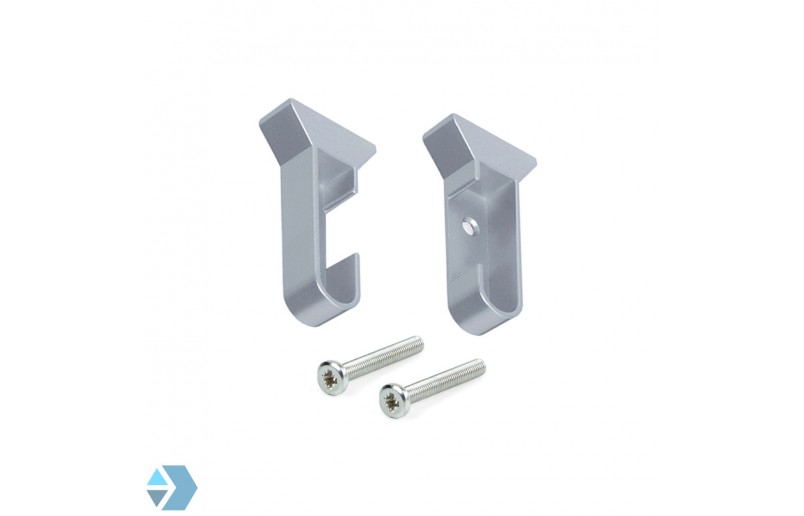 Cabinet rod holder (side wall or under shelf) left + right