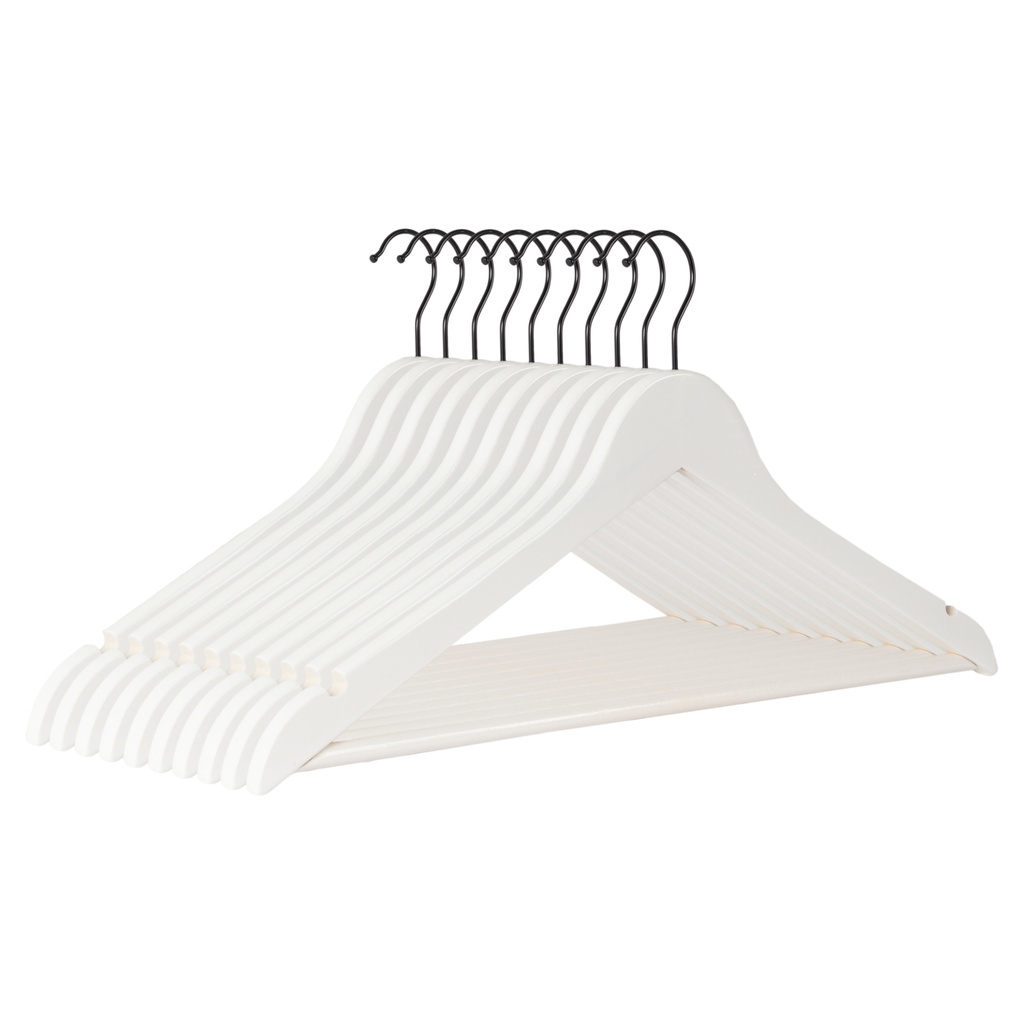 De Kledinghanger Gigant - 20 X Mantel / Kostuumhanger Kunststof Frosted Met Schouderverbreding En Anti Slip Knijpers 42 Cm