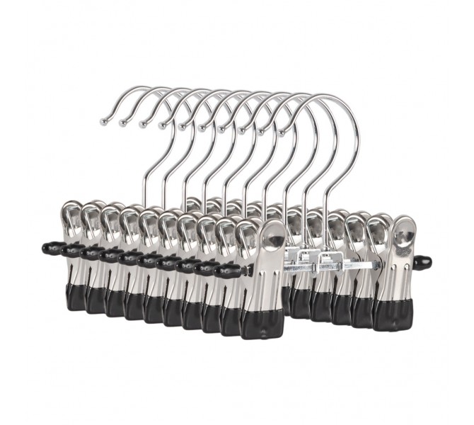 SUNTRADE Dubbele verstelbare clips laarzen hangers,Ruimtebesparende laarzen sokken zakken Hangende Clips Boot Houder Boot Organizer,Set van 12