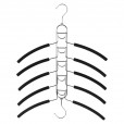 Luxury clothes hanger 5 in 1 chrome metal