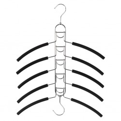 Luxury clothes hanger 5 in 1 chrome metal